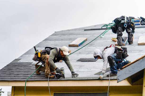Professional Roof Replacement technician working in Brookside, NJ
